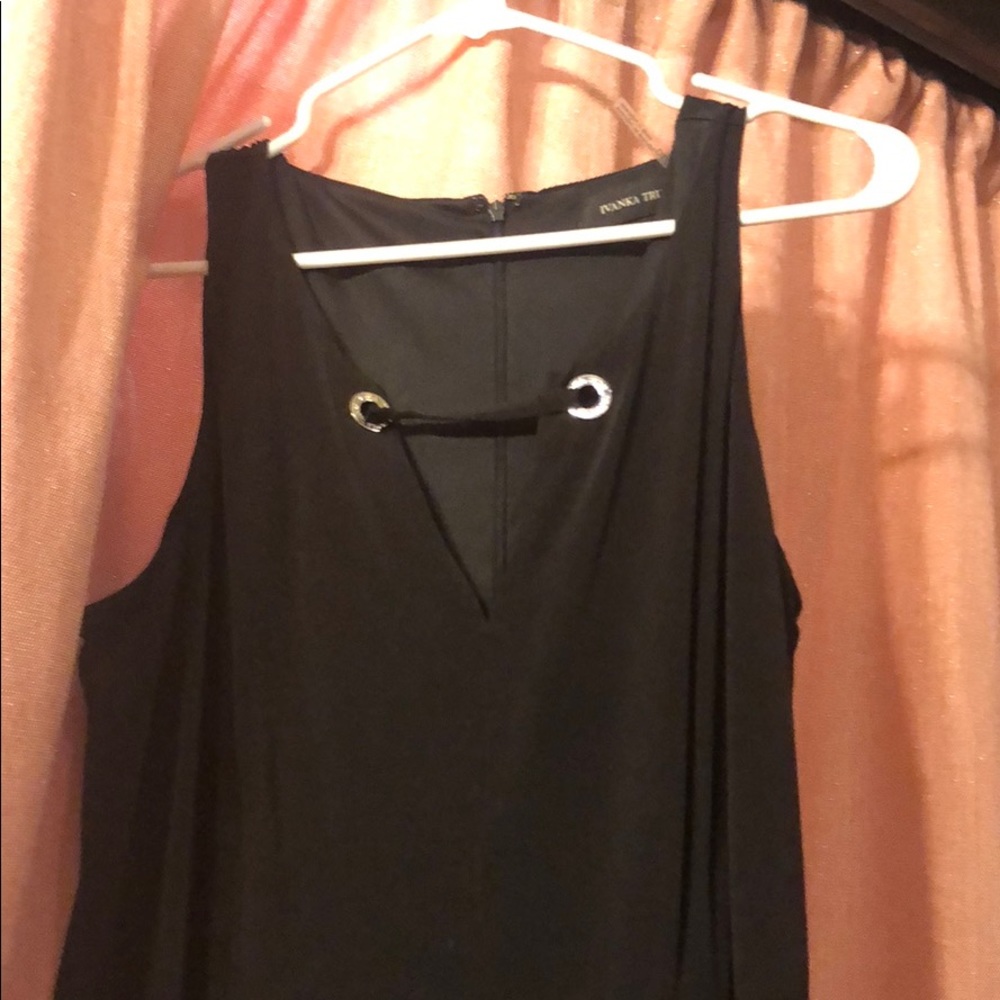 Black and creme dress